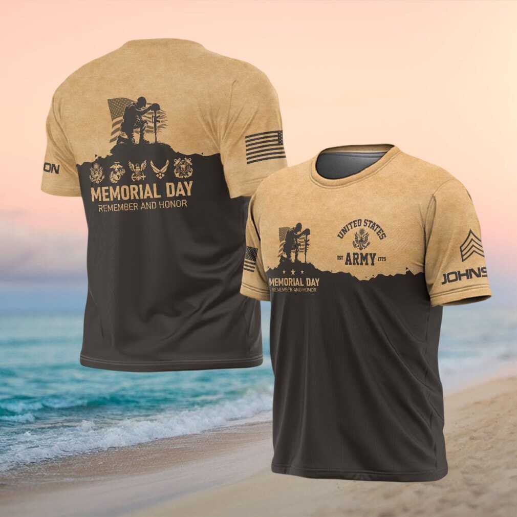 Custom Army Memorial Day Remember and Honor Fallen Soldier T Shirt - Limotees LLC