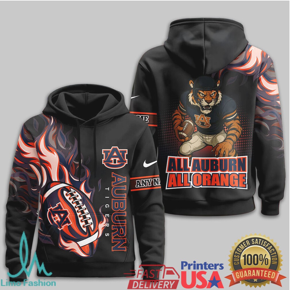 Custom Auburn Tigers “All Auburn All Orange” Football 3D T Shirt - Limotees LLC