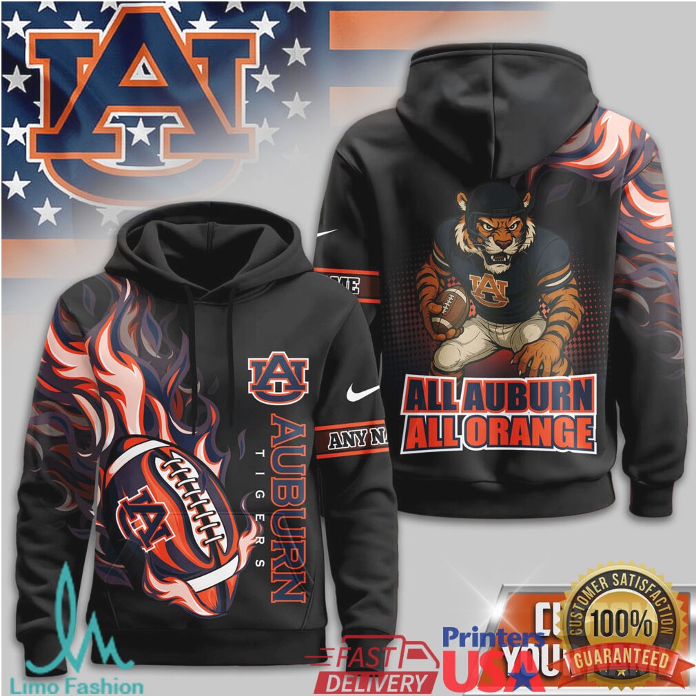 Custom Auburn Tigers “All Auburn All Orange” Football 3D T Shirt - Limotees LLC