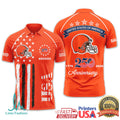 Custom Cleveland Browns 250 Years USA Anniversary Patriotic T Shirt - Limotees LLC