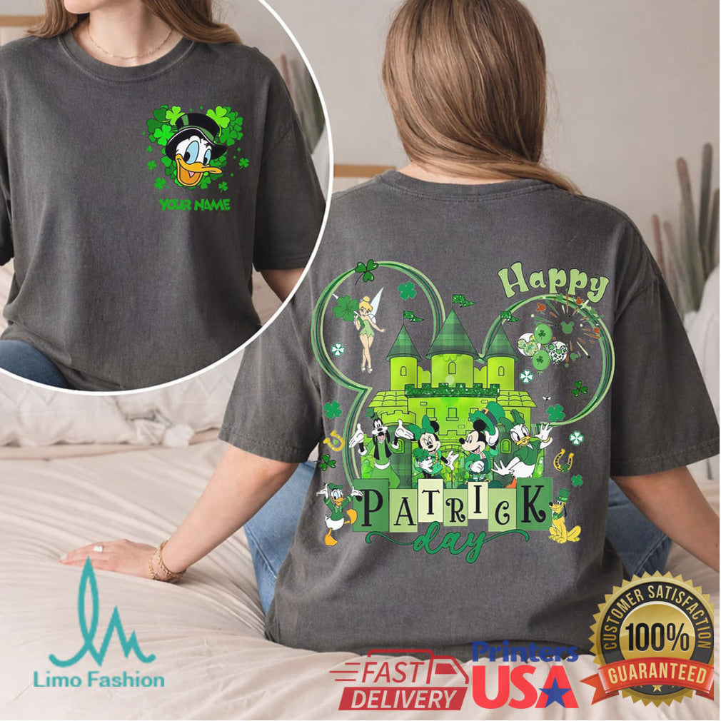 Custom Donald Duck Leprechaun Hat St. Patrick's Day Disney Castle Tee - Limotees LLC