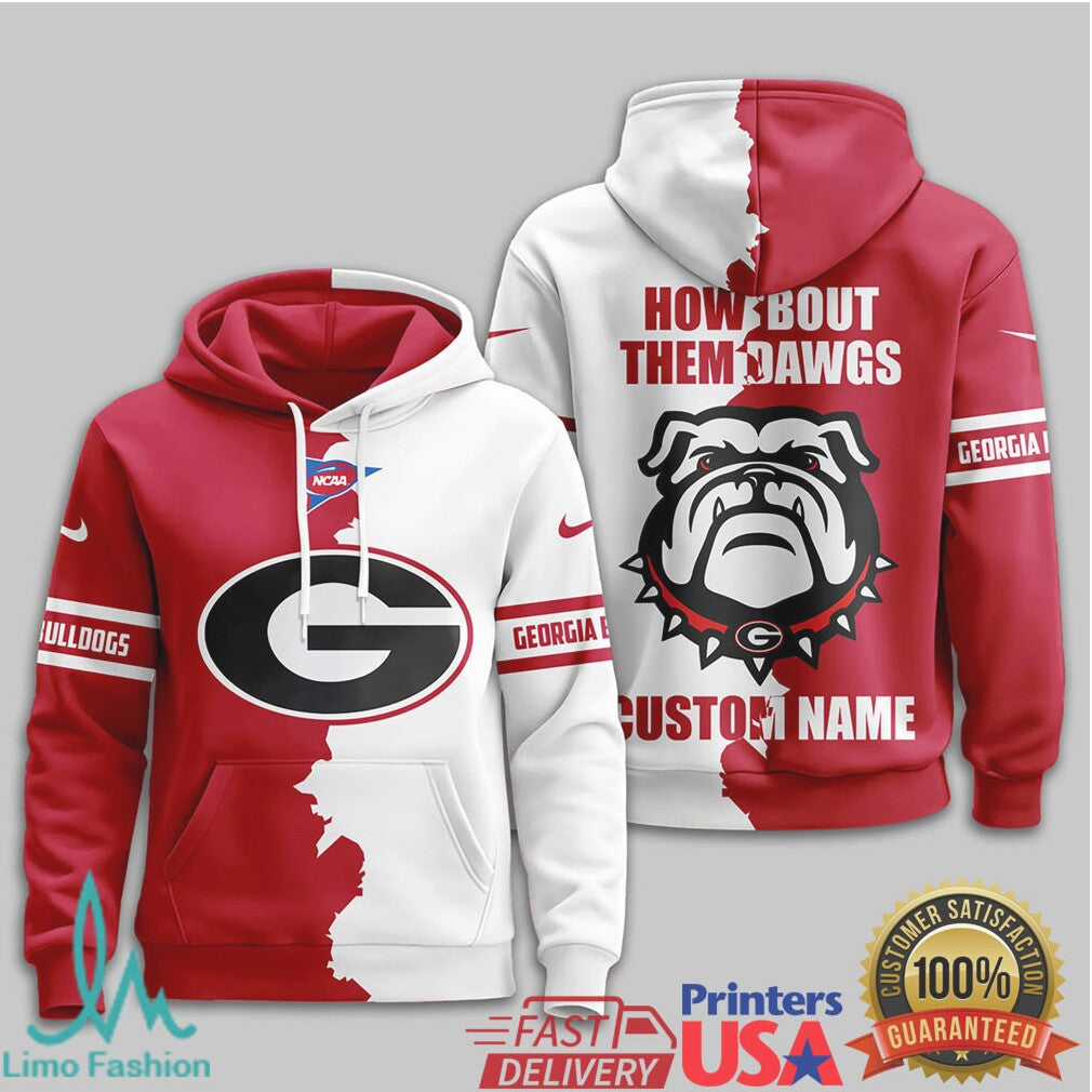 Custom Georgia Bulldogs How Bout Them Dawgs Split 3D T Shirt - Limotees LLC