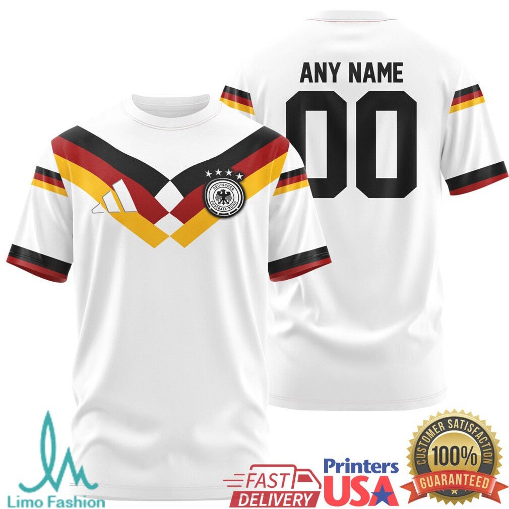 Custom Germany Deutschland Football Jersey V Stripe Personalized Name T Shirt - Limotees LLC