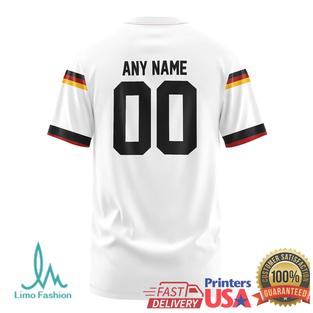 Custom Germany Deutschland Football Jersey V Stripe Personalized Name T Shirt - Limotees LLC