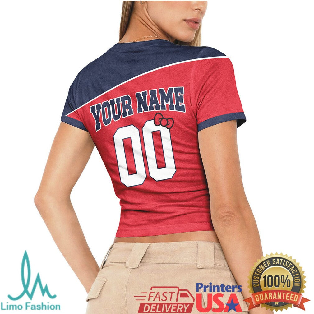 Custom Hello Kitty USA National Team Women's T Shirt Personalized Name & Number Soccer Jersey Style - Limotees LLC