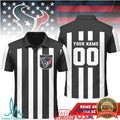 Custom Houston Texans Referee Polo Personalized Name Number - Limotees LLC