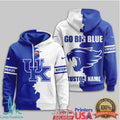 Custom Kentucky Wildcats Go Big Blue Mascot Split 3D T Shirt - Limotees LLC