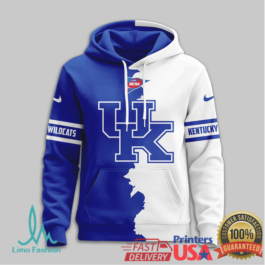 Custom Kentucky Wildcats Go Big Blue Mascot Split 3D T Shirt - Limotees LLC