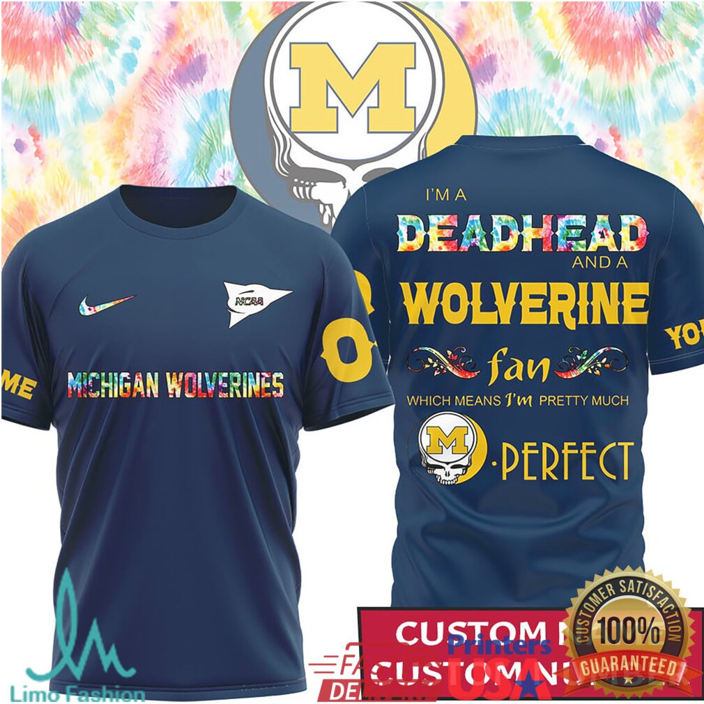 Custom Michigan Wolverines Deadhead Fan Tie Dye Spirit Wear T Shirt - Limotees LLC