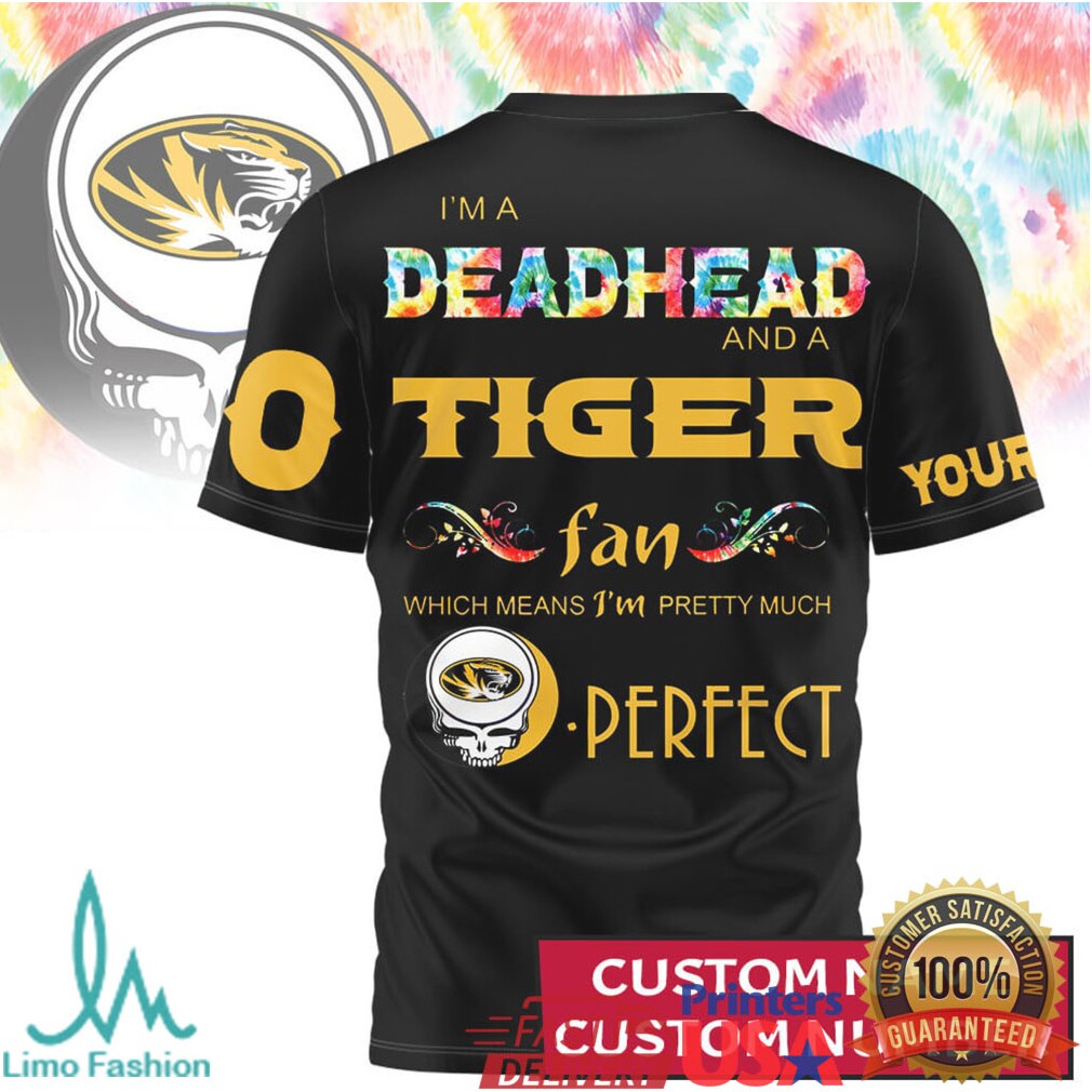 Custom Missouri Tigers Deadhead Fan Grateful Dead Steal Your Face Tee - Limotees LLC