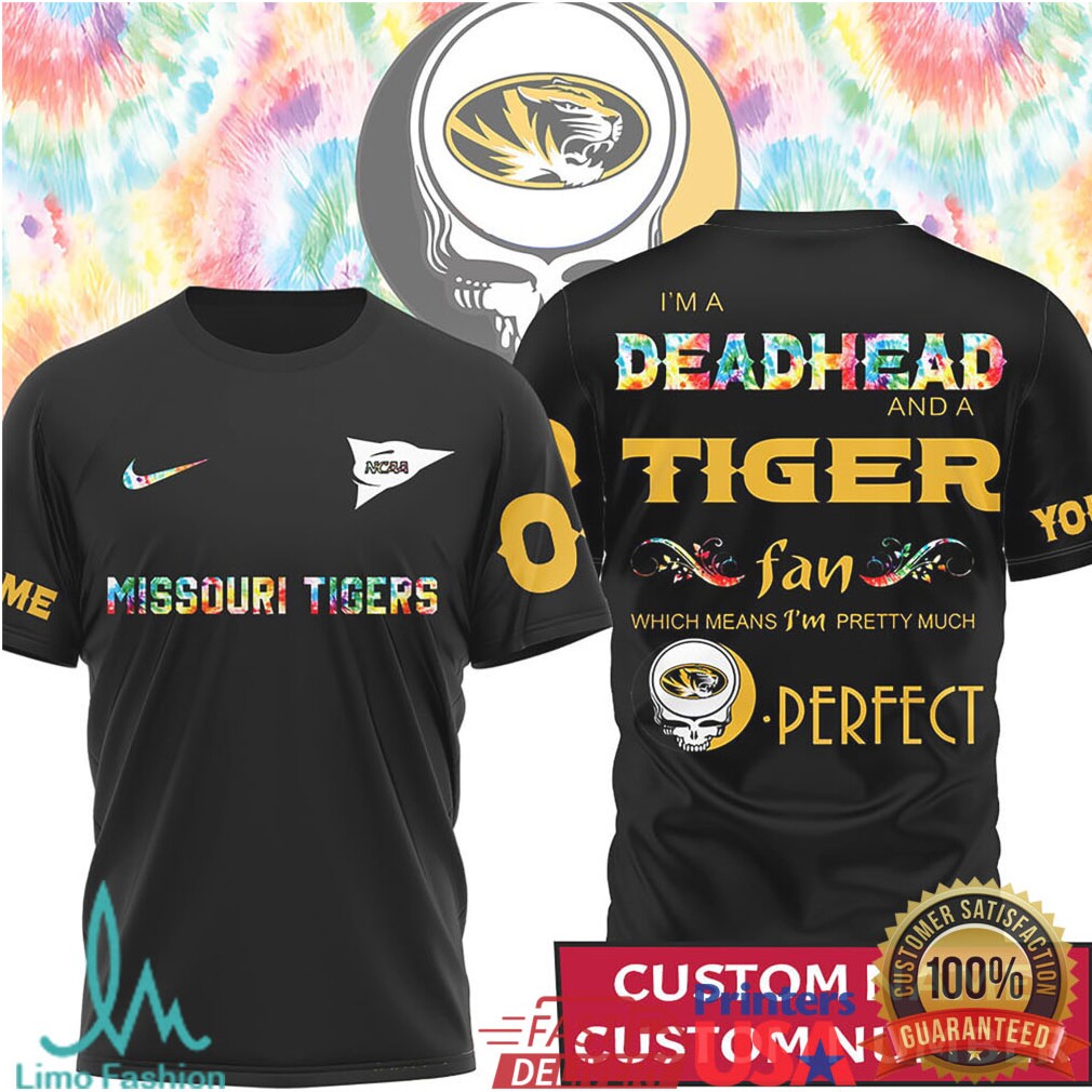 Custom Missouri Tigers Deadhead Fan Grateful Dead Steal Your Face Tee - Limotees LLC