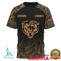 Custom Name Chicago Bears Hunting Season Camo 3D All Over Print T Shirt - Limotees LLC