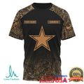 Custom Name Dallas Cowboys Hunting Season Deer Camo T Shirt - Limotees LLC