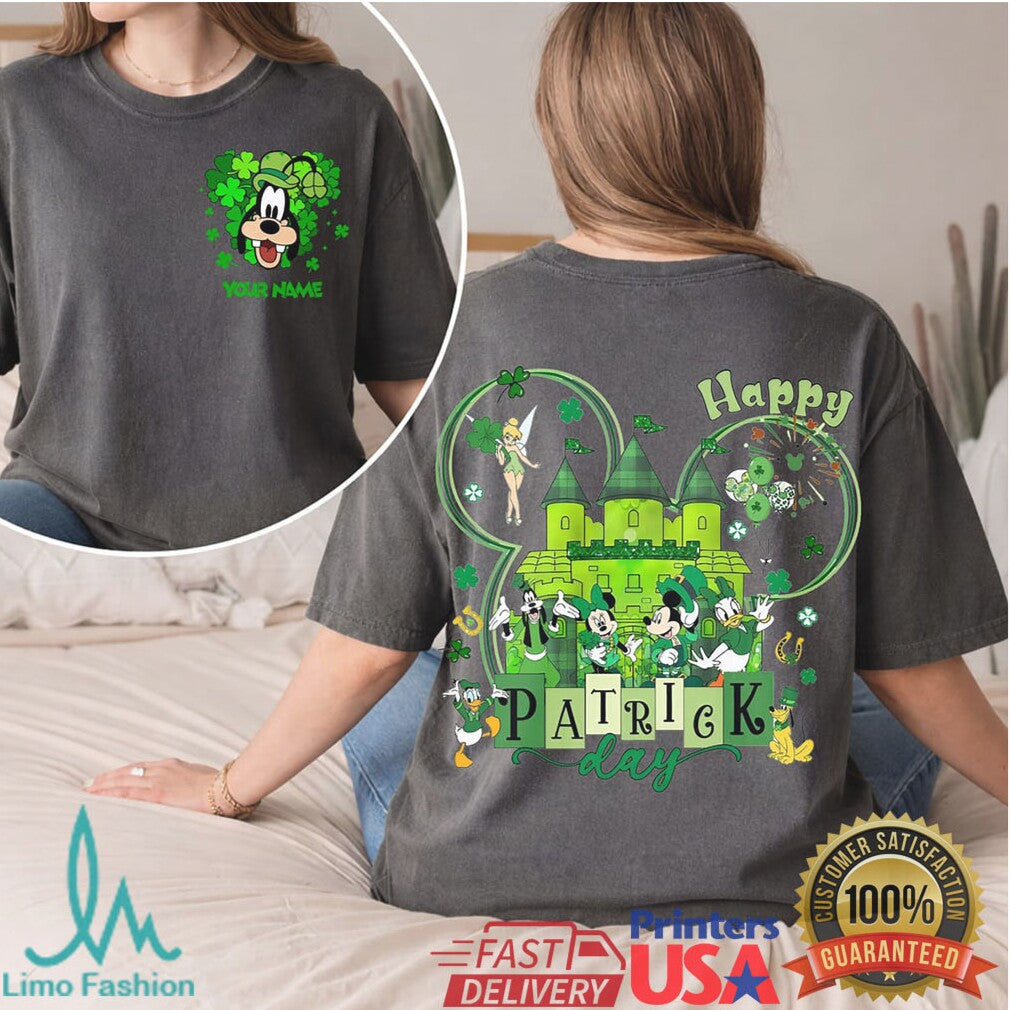 Custom Name Disney St. Patrick's Day Castle Mickey & Friends T Shirt - Limotees LLC