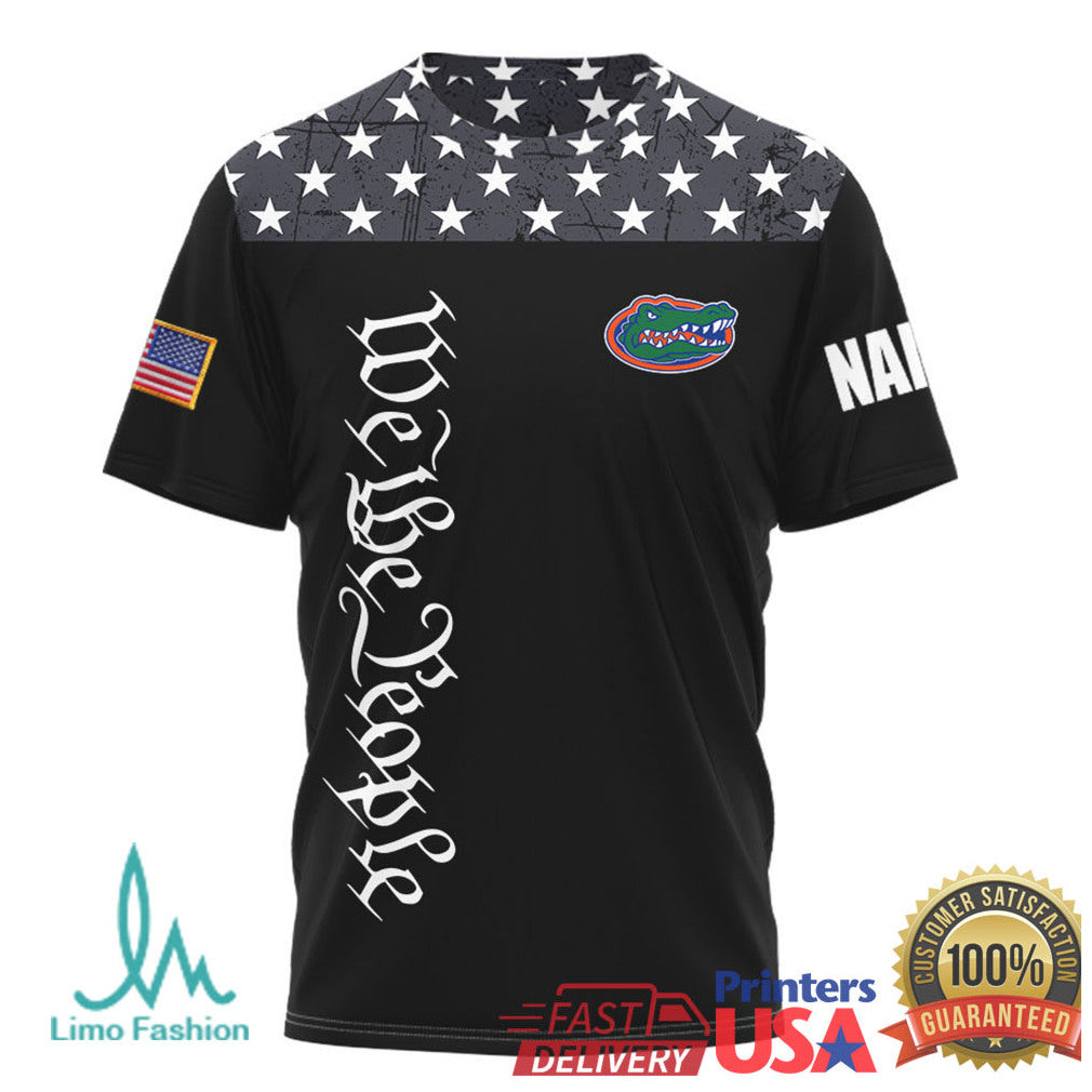Custom Name Florida Gators Albert Mascot We The People American Flag T Shirt - Limotees LLC