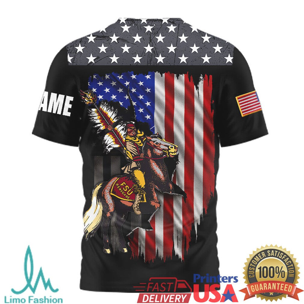 Custom Name Florida State Seminoles We The People American Flag Patriotic T Shirt - Limotees LLC