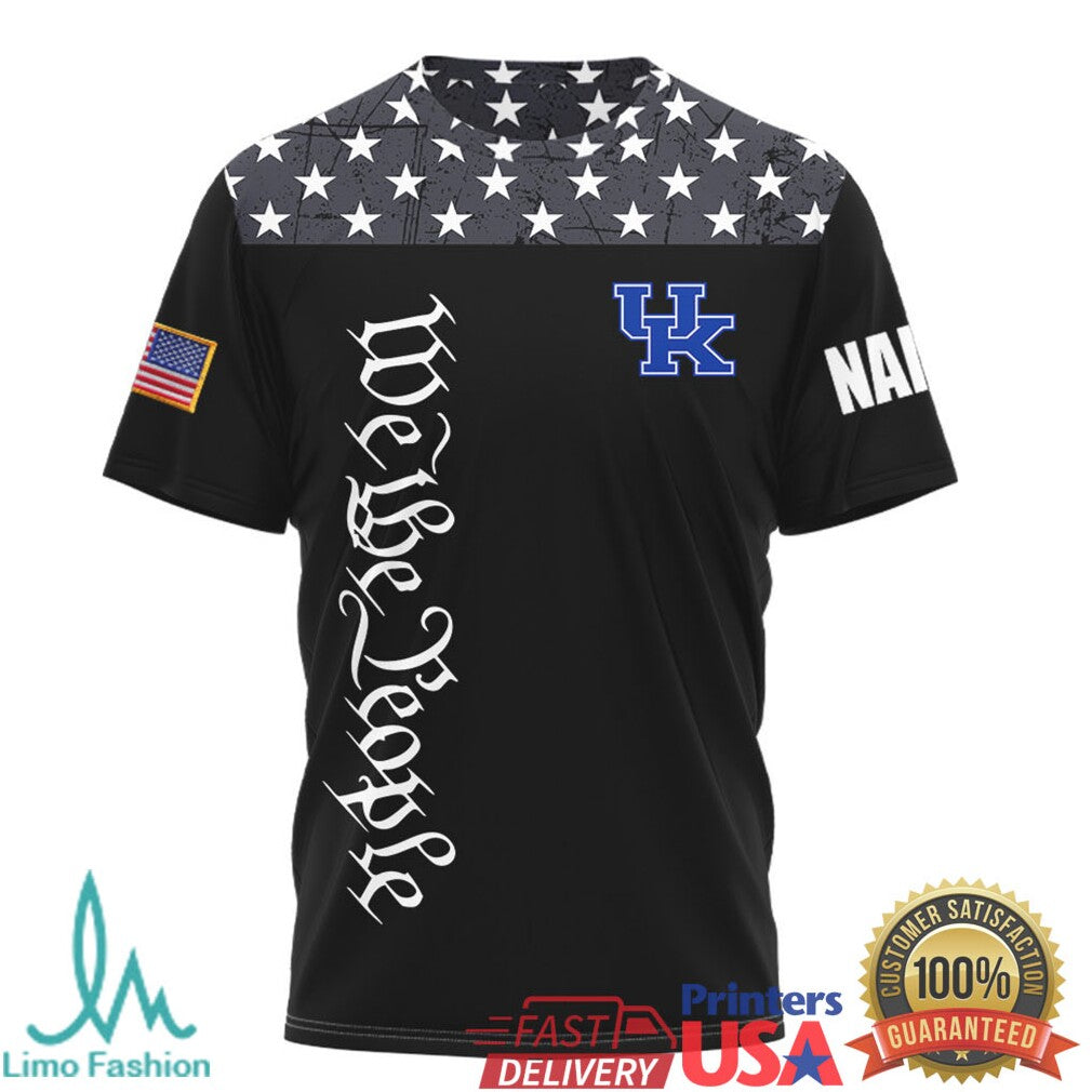 Custom Name Kentucky Wildcats We The People American Flag Patriotic T Shirt - Limotees LLC