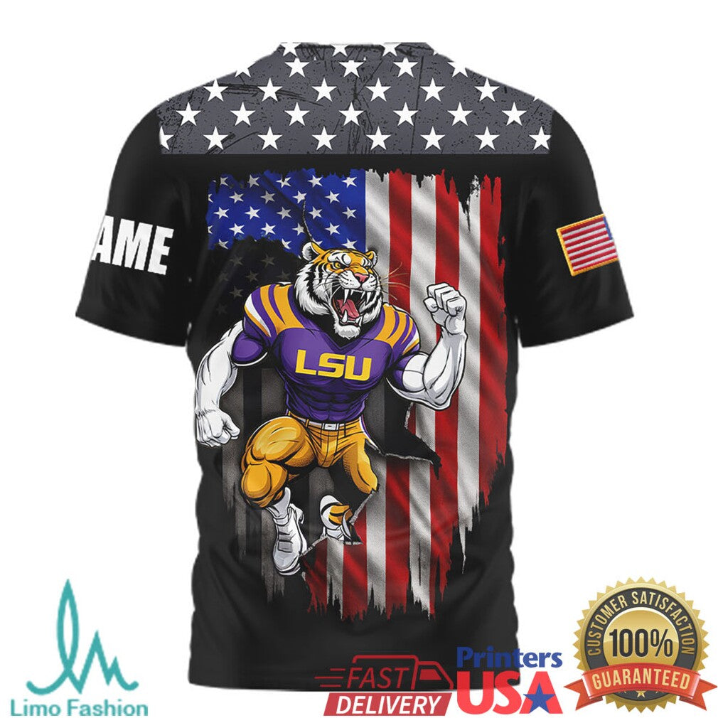 Custom Name LSU Tigers We The People American Flag Patriotic T Shirt - Limotees LLC