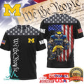 Custom Name Michigan Wolverines We The People American Flag Patriotic T Shirt - Limotees LLC