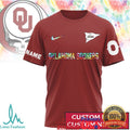 Custom Name & Number Oklahoma Sooners Deadhead Fan Tie Dye T Shirt - Limotees LLC