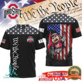 Custom Name Ohio State Buckeyes We The People American Flag Patriotic T Shirt - Limotees LLC