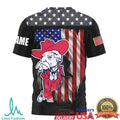 Custom Name Ole Miss Rebels Colonel Reb We The People USA Flag T Shirt - Limotees LLC