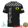 Custom Name Oregon Ducks We The People American Flag Patriotic T Shirt - Limotees LLC