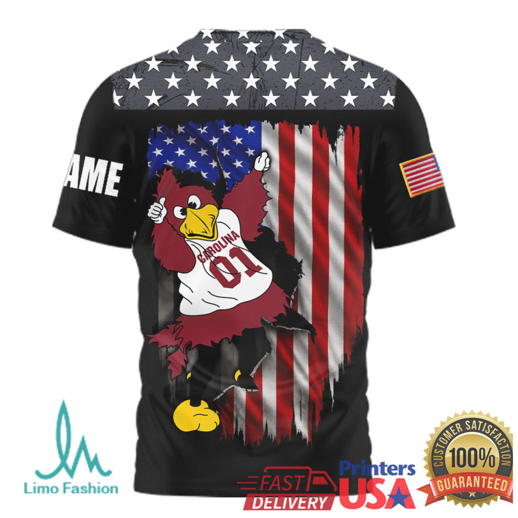Custom Name South Carolina Gamecocks We The People American Flag Patriotic T Shirt - Limotees LLC