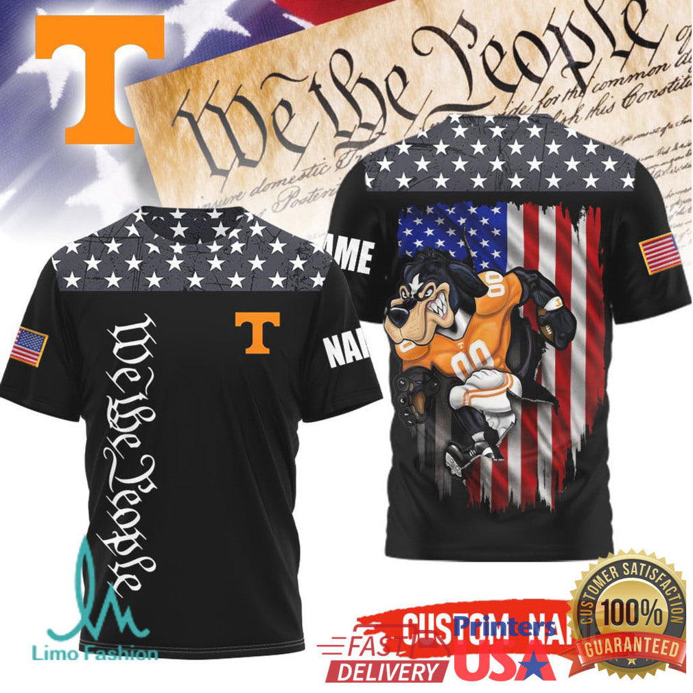 Custom Name Tennessee VolunT Shirtrs We The People American Flag Patriotic T Shirt