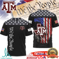 Custom Name Texas A&M Aggies We The People Patriotic American Flag T Shirt - Limotees LLC