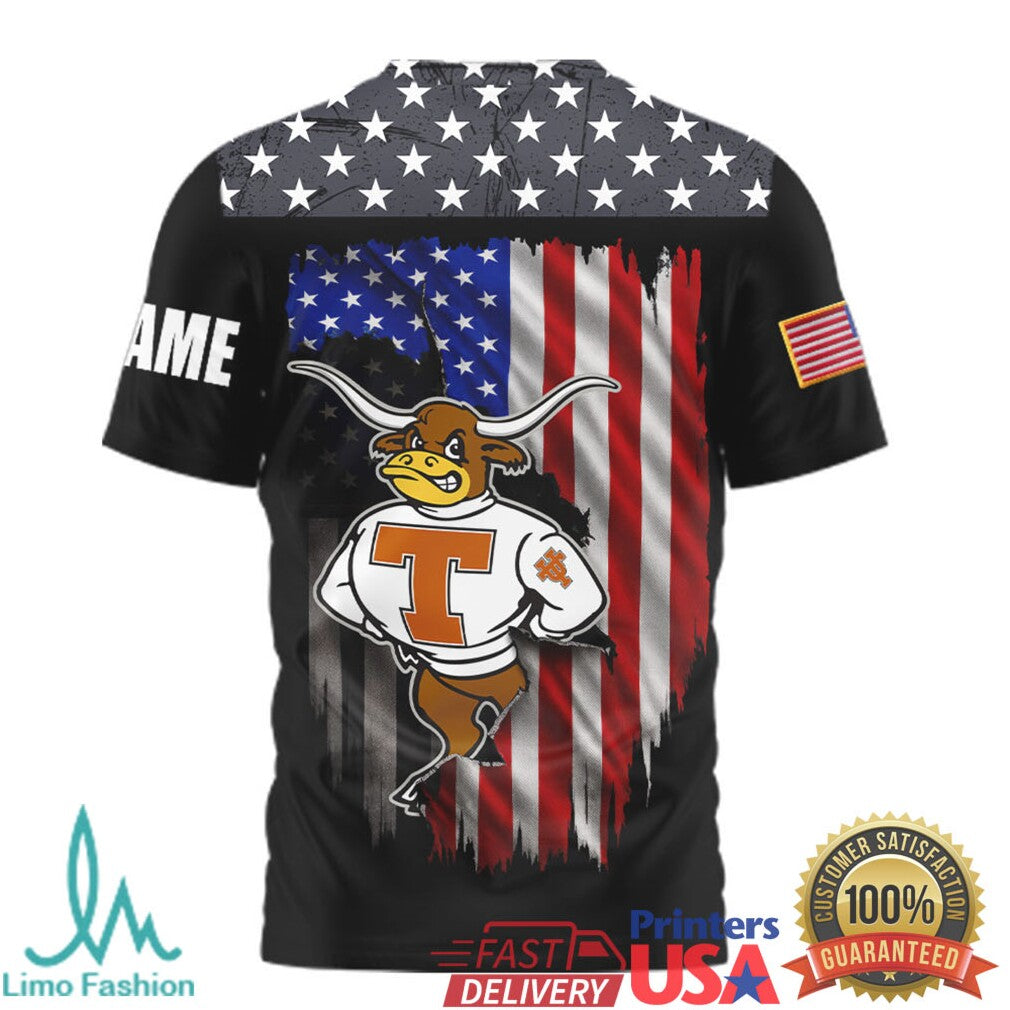 Custom Name Texas Longhorns Bevo Mascot We The People Patriotic T Shirt - Limotees LLC