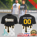 Custom Name and Number “Drip & Dimes” Paint Drip Football Lifestyle Apparel - Limotees LLC
