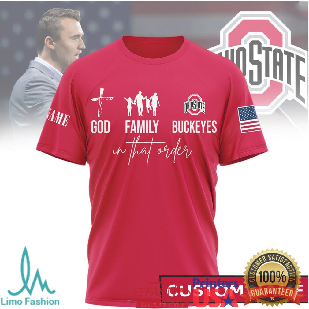 Custom Ohio State University Buckeyes God Family Football Fan T Shirt - Limotees LLC