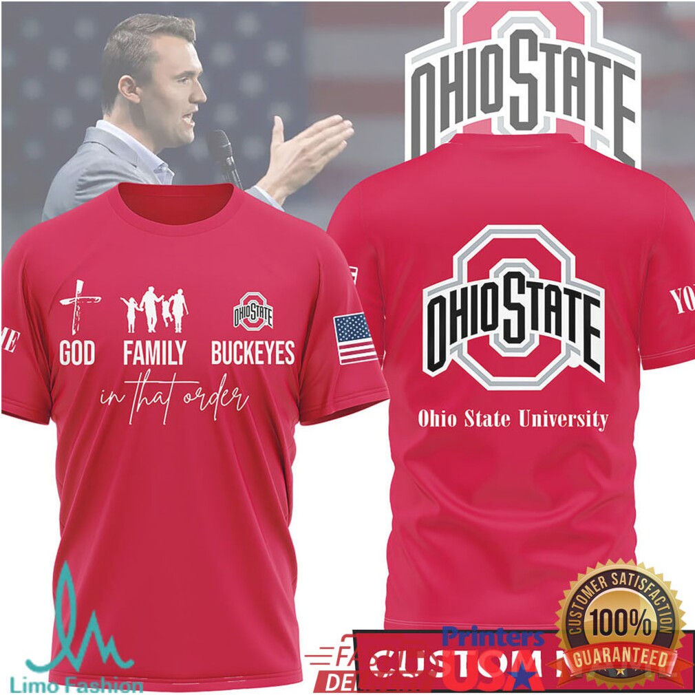Custom Ohio State University Buckeyes God Family Football Fan T Shirt - Limotees LLC