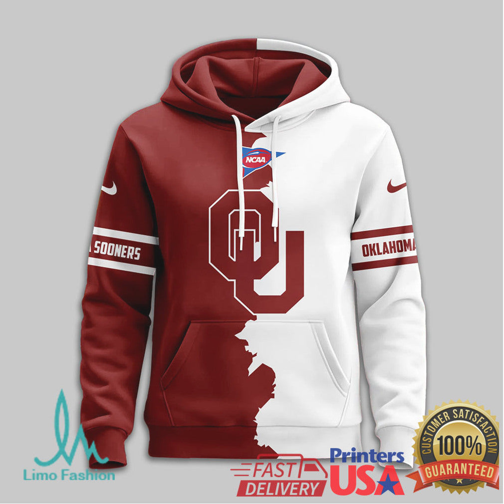 Custom Oklahoma Sooners Boomer Sooner Mascot Split 3D T Shirt - Limotees LLC