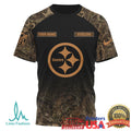 Custom Pittsburgh ST Shirtlers Hunting Season Camo Flag Design T Shirt - Limotees LLC