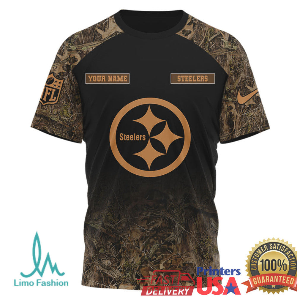 Custom Pittsburgh ST Shirtlers Hunting Season Camo Flag Design T Shirt - Limotees LLC