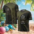 Custom US Army Since 1775 Personalized Name & Rank Tactical Mesh T Shirt - Limotees LLC