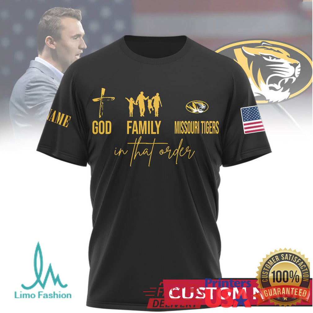 Custom University of Missouri Mizzou Tigers God Family Team T Shirt - Limotees LLC
