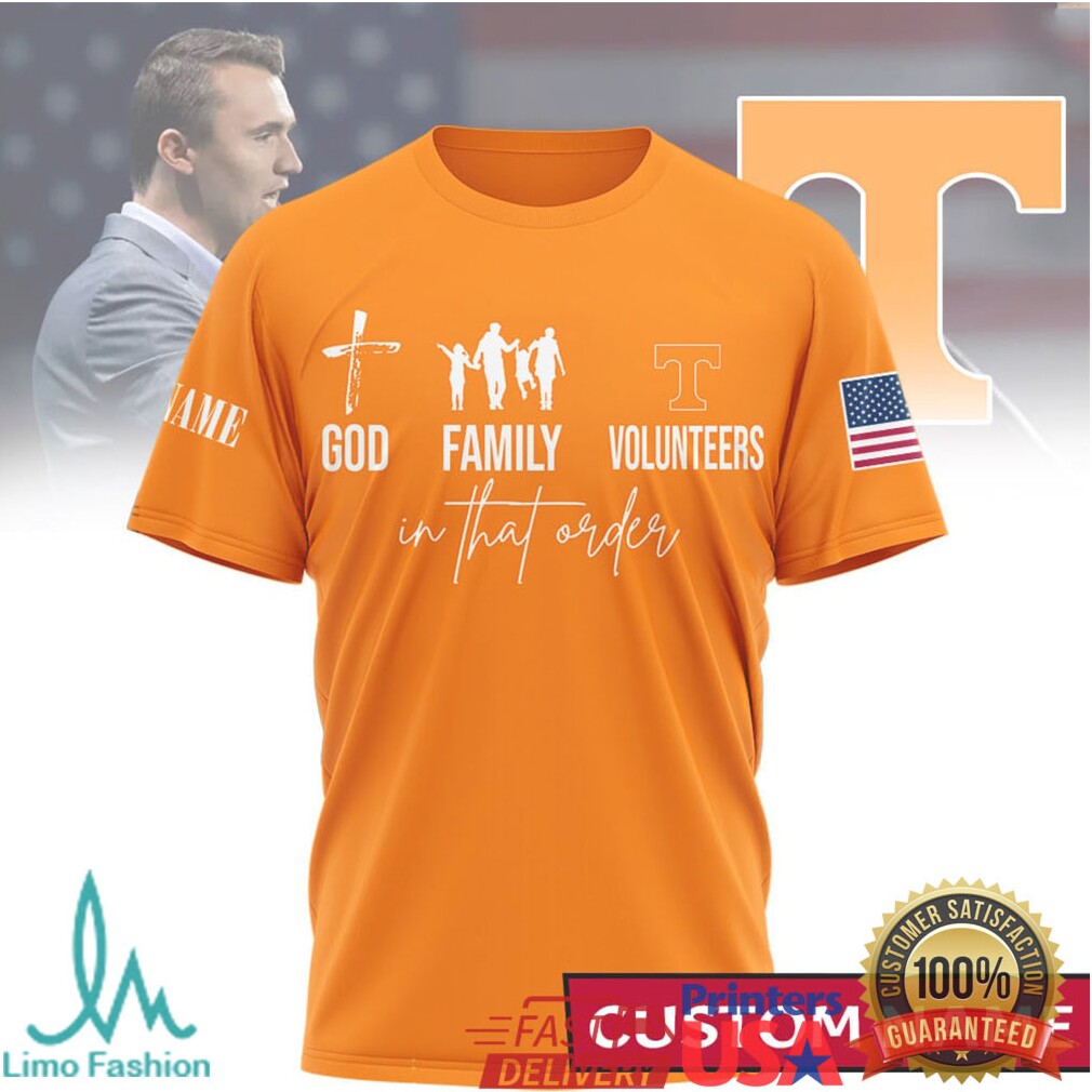 Custom University of Tennessee Volunteers God Family Football Shirt - Limotees LLC