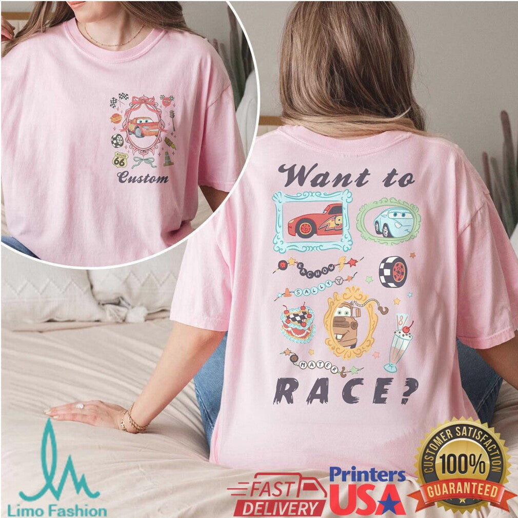 Custom Vintage Cars “Want to Race” Retro Aesthetic T Shirt - Limotees LLC