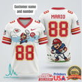 Customized Mario 88 Kansas City Chiefs Pixel Art Football Graphic T Shirt - Limotees LLC