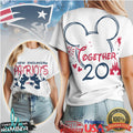 New England Patriots Official NFL Valentine Mickey Together Shirt - Limotees LLC