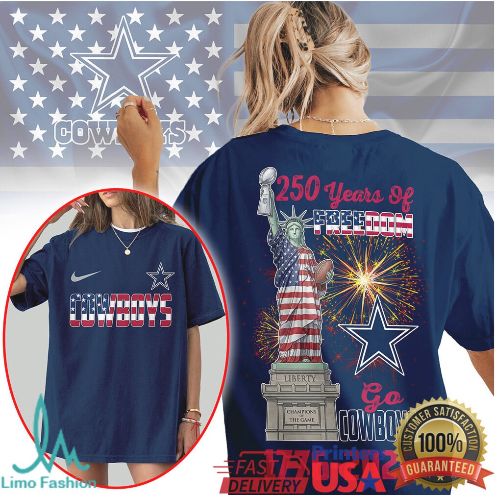 Dallas Cowboys 250 Years of Freedom 1776 2026 Liberty Fireworks T Shirt - Limotees LLC