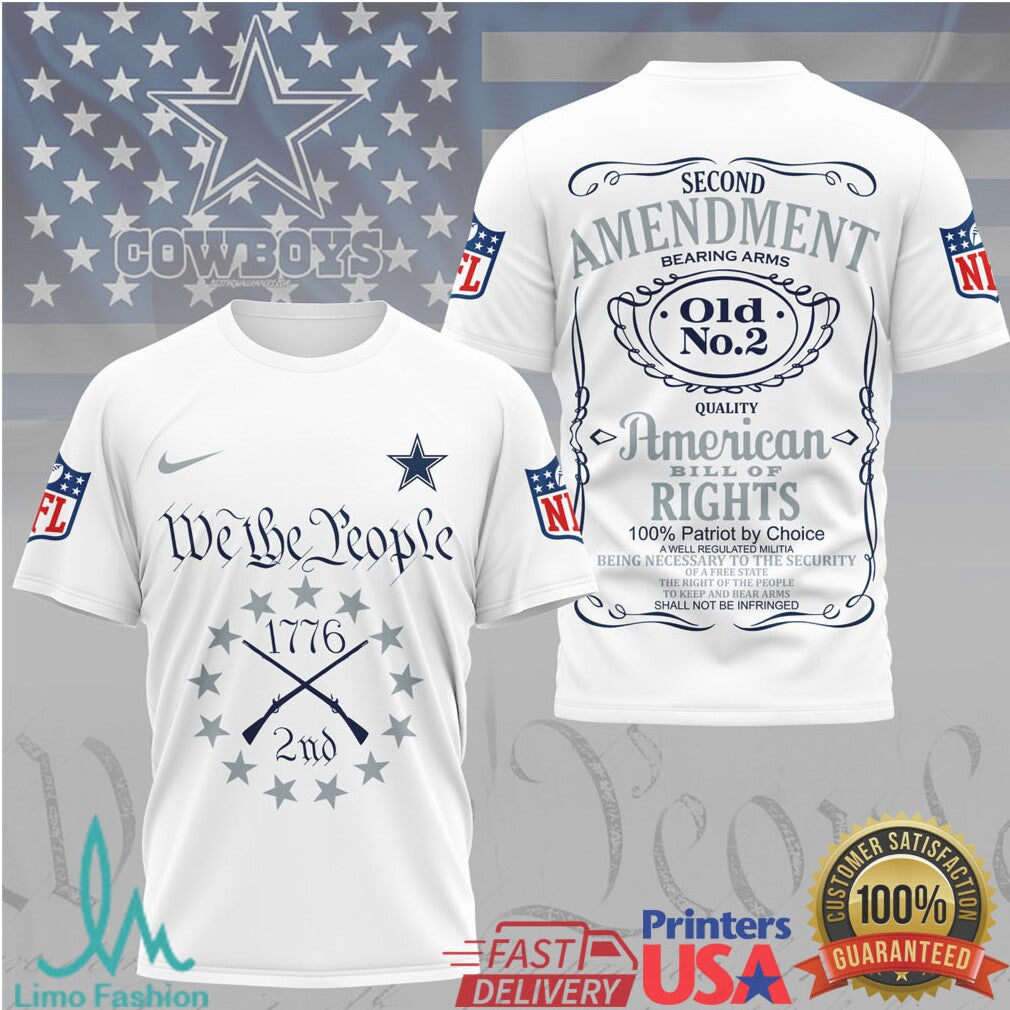 Dallas Cowboys 2nd Amendment American Bill of Rights 1776 Patriot Shirt - Limotees LLC