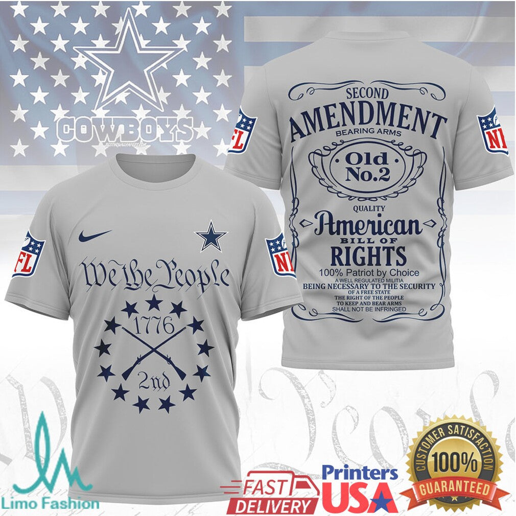 Dallas Cowboys 2nd Amendment American Bill of Rights 1776 Patriot Shirt - Limotees LLC