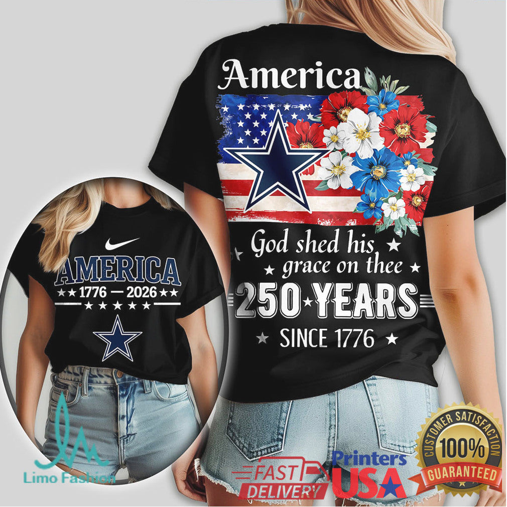 Dallas Cowboys America 250 Years Semi Quincentennial Patriotic T Shirt - Limotees LLC