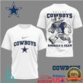Dallas Cowboys “America's Team” Cowboy Mascot Graphic T Shirt - Limotees LLC