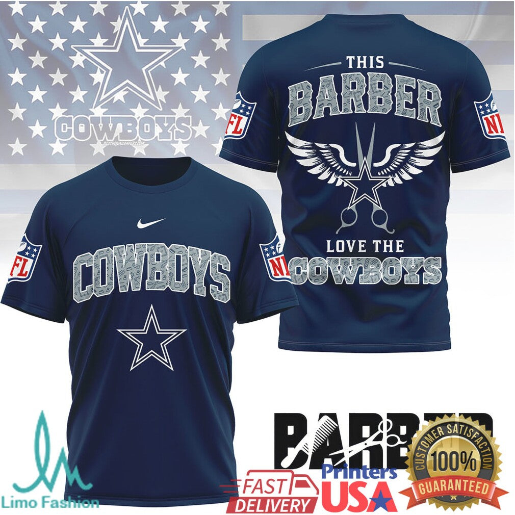 Dallas Cowboys Barber Collection Professional Stylist NFL Fan Shirt - Limotees LLC