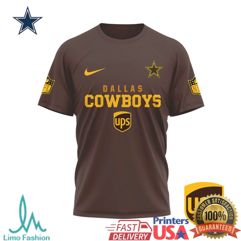 Dallas Cowboys Brown and Proud UPS Delivery Style Fan T Shirt - Limotees LLC